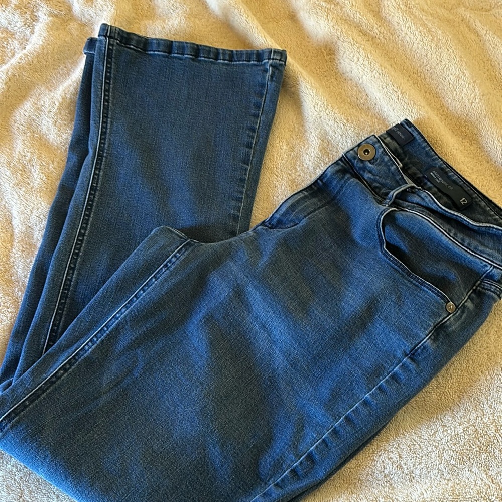 J. Jill Authentic Fit Womens Bootcut Blue Denim Jeans Size 12 Med Wash Stretch